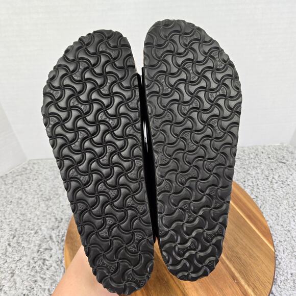 Birkenstock Arizona Birko-Flor Black Patent Leather Double Strap Sandal Mens 44 - Picture 9 of 13